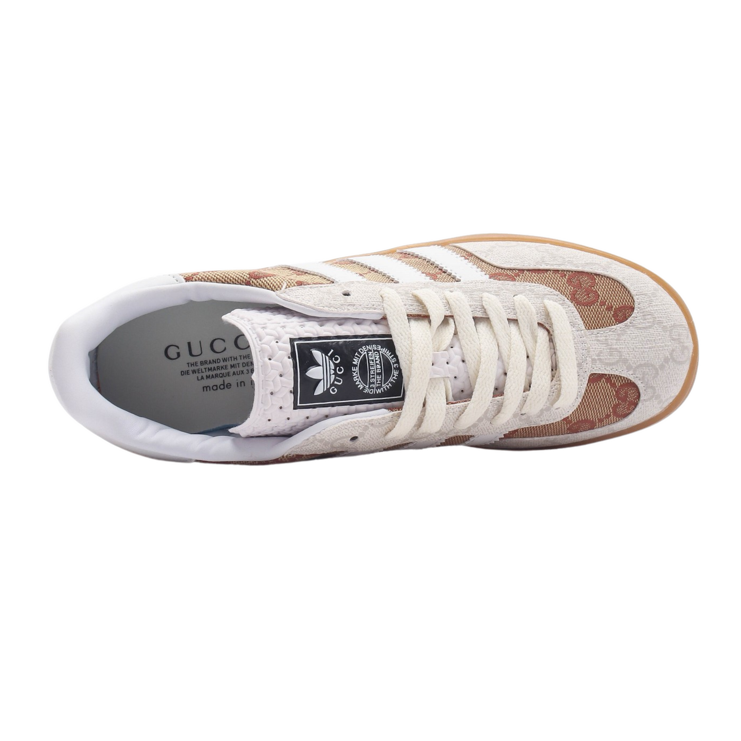 Luxury Collab Sneaker White Brown