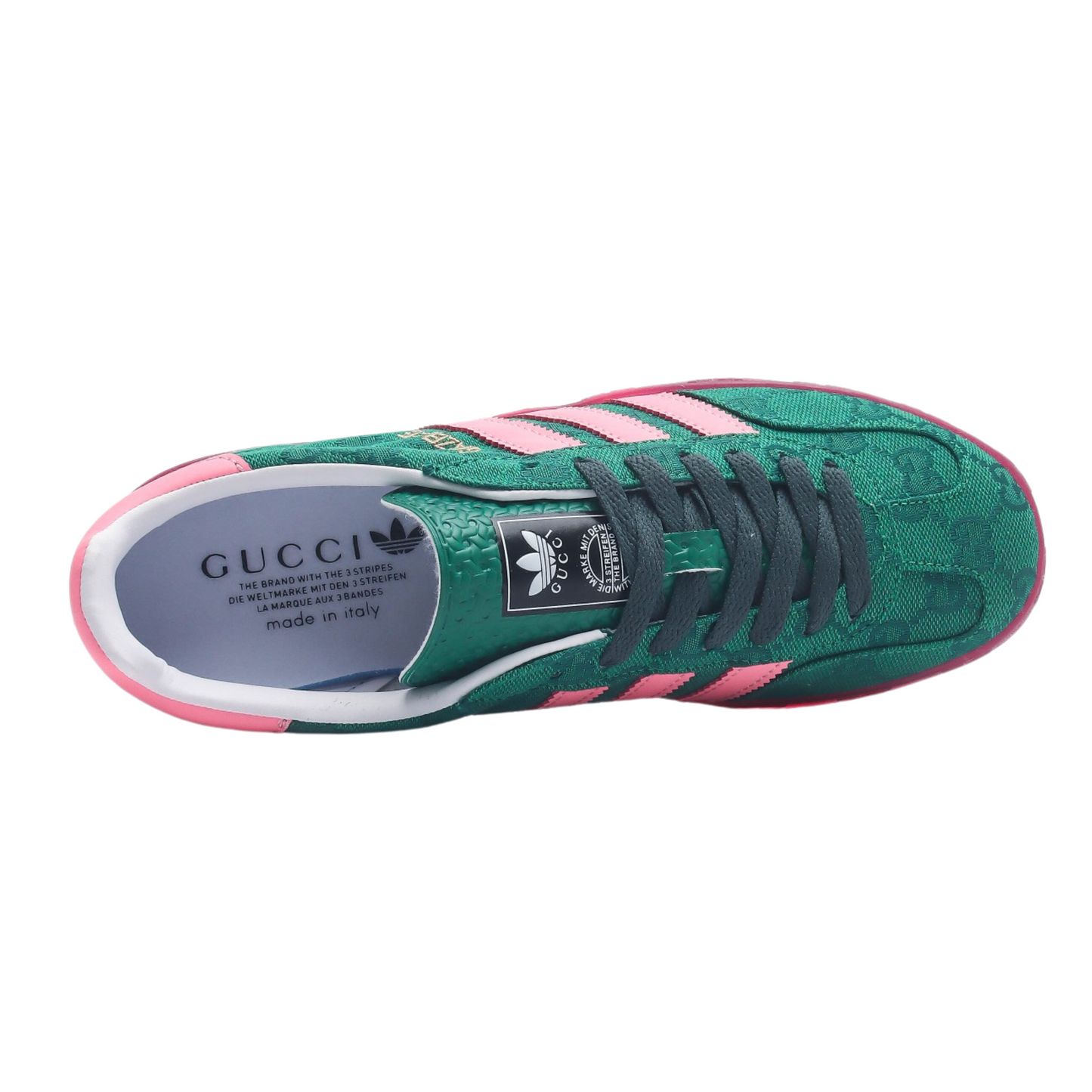 Luxury collab sneaker green/pink