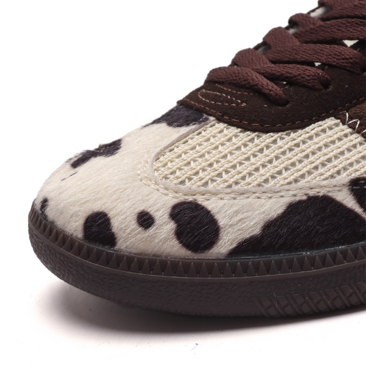 Cow Print Retro Leather Sneakers