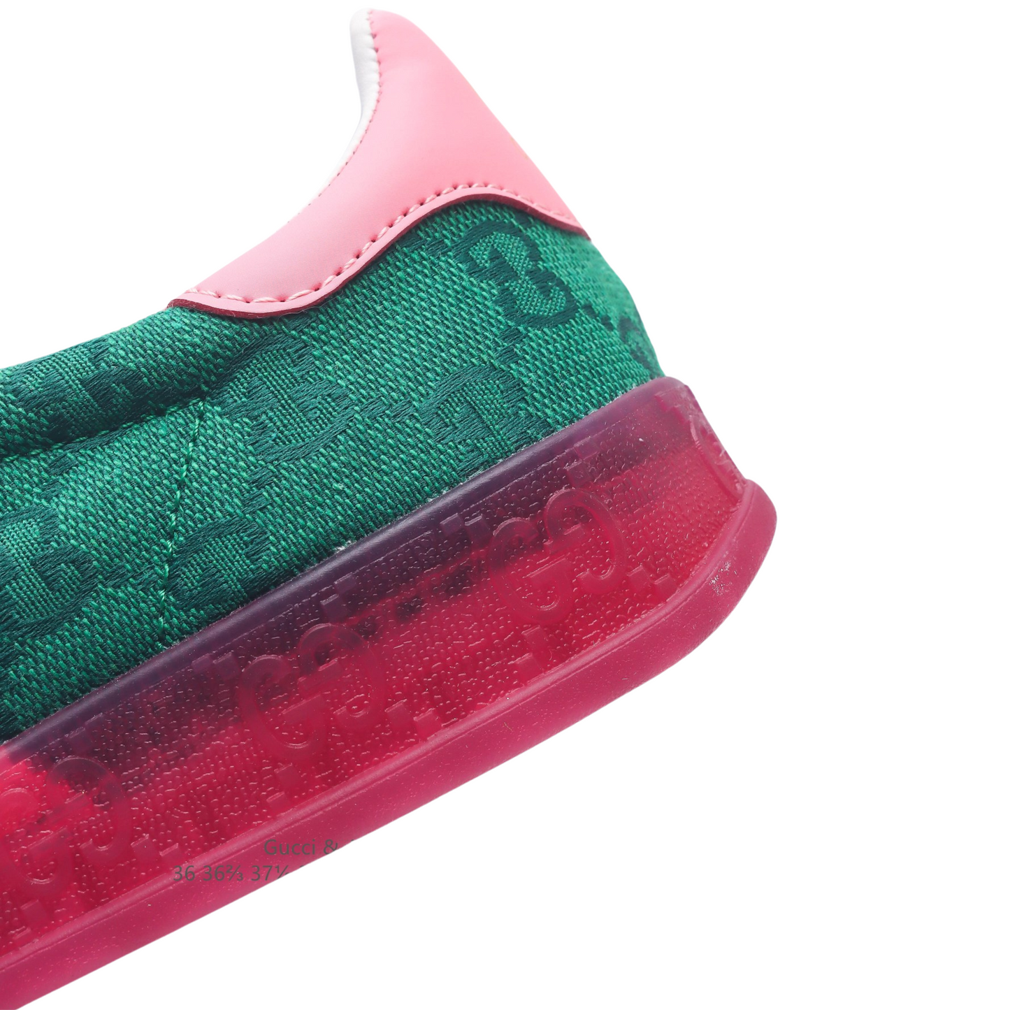 Luxury collab sneaker green/pink