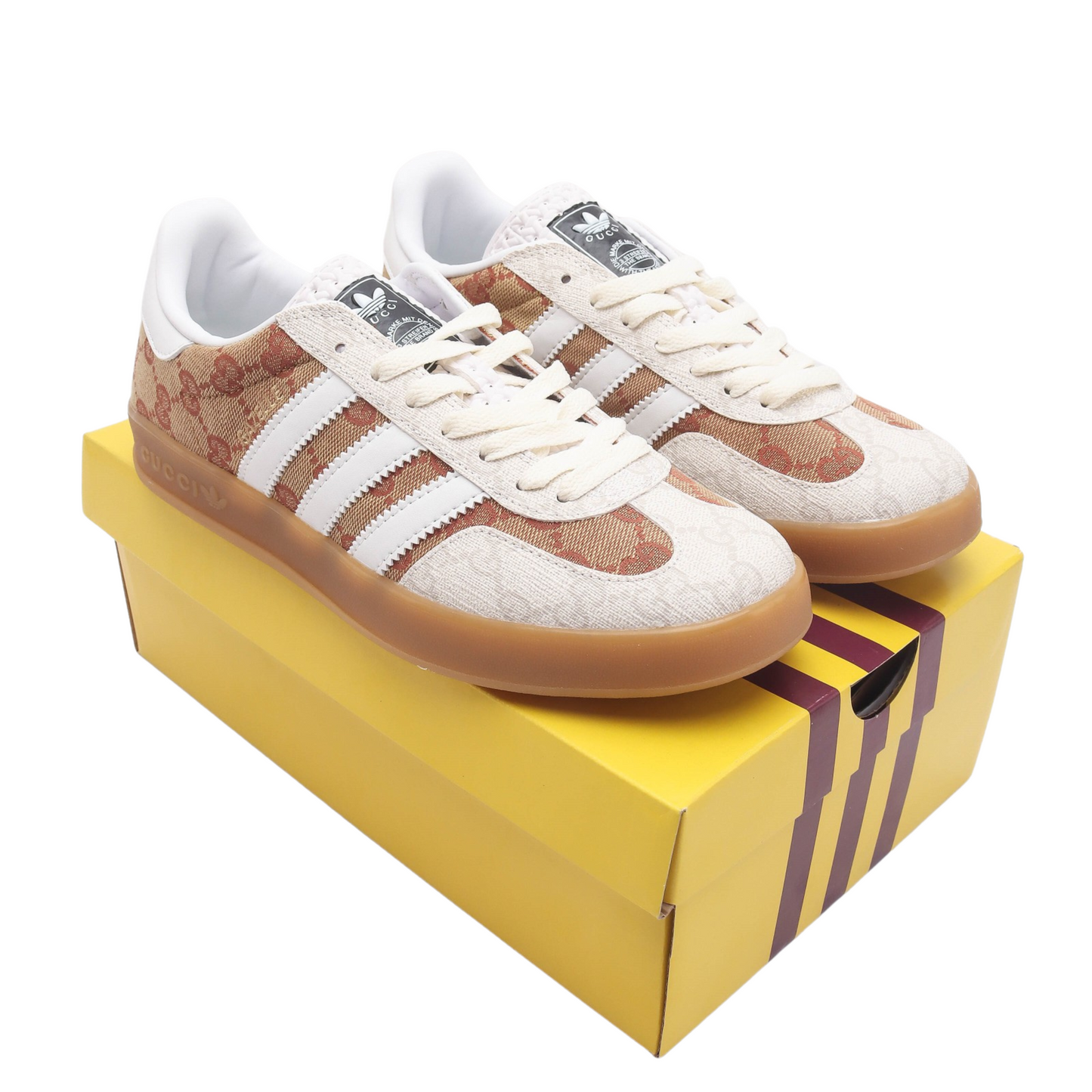 Luxury Collab Sneaker White Brown