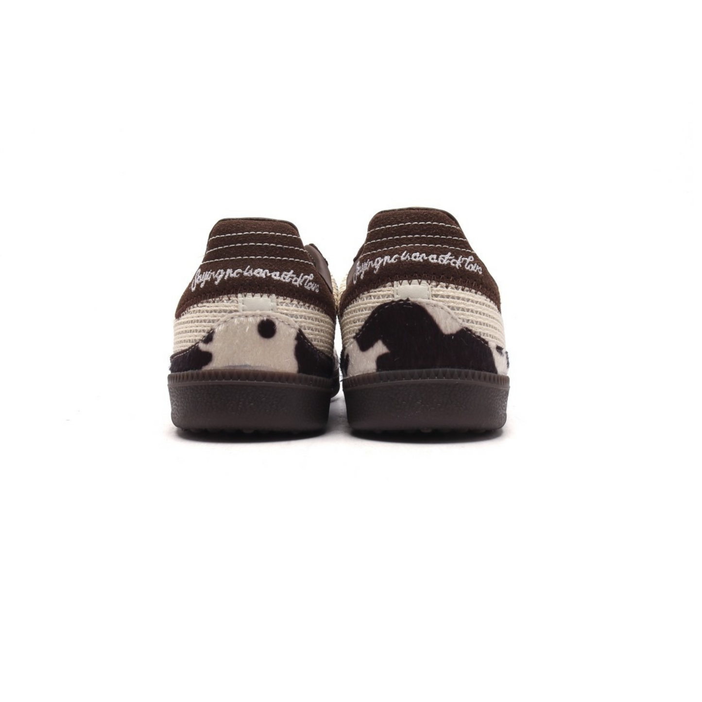 Cow Print Retro Leather Sneakers
