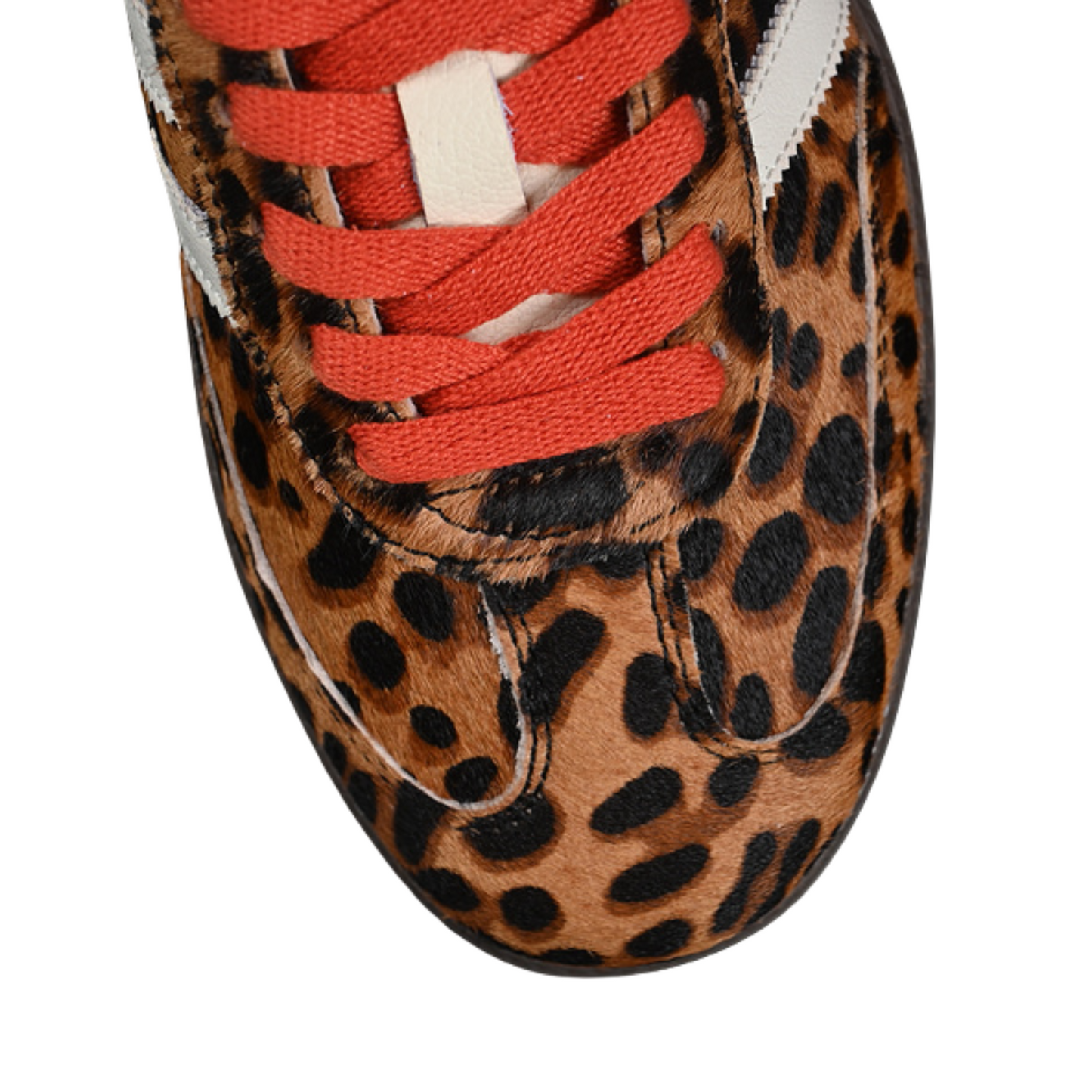 Red & Leopard Retro-Inspired Trainers