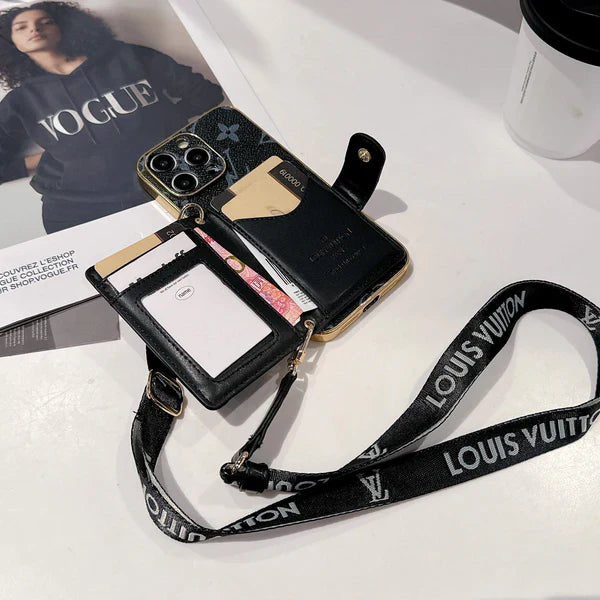 PREMIUM LV NEW VERSION 2.0: IPHONE LEATHER WALLET CASE