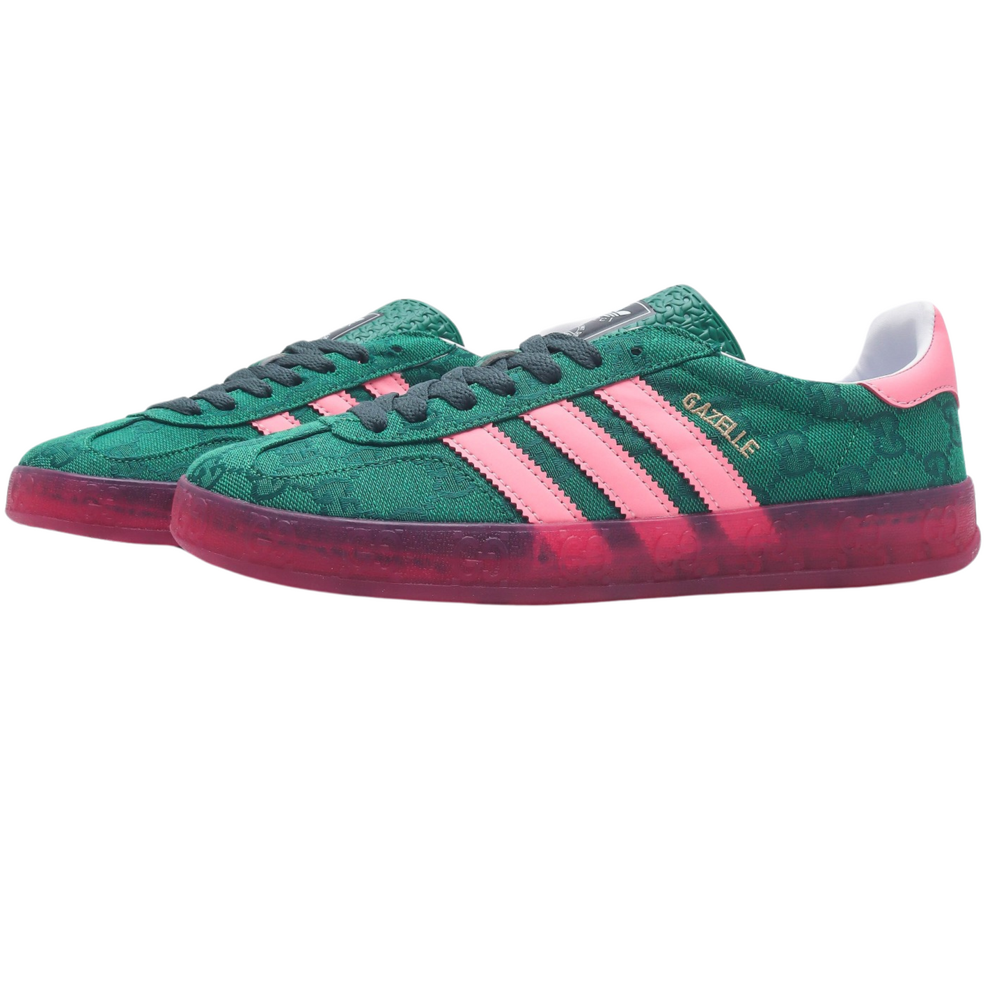 Luxury collab sneaker green/pink
