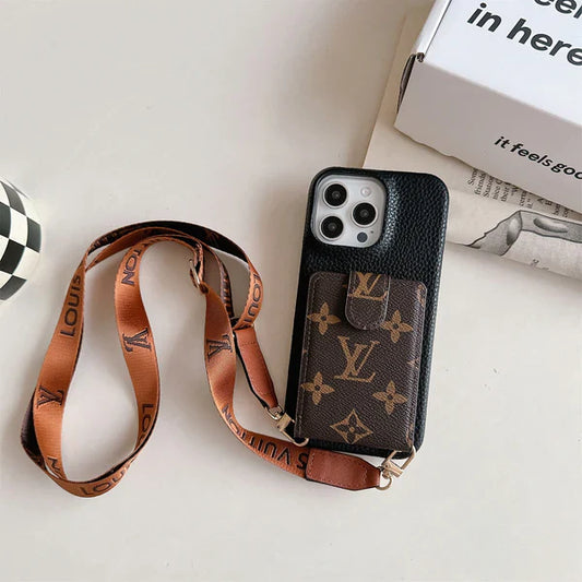 New Premium LV leather wallet iPhone case