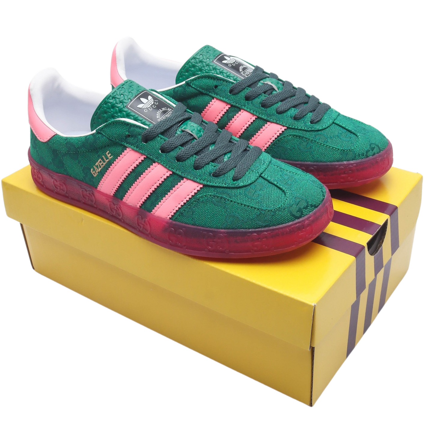 Luxury collab sneaker green/pink